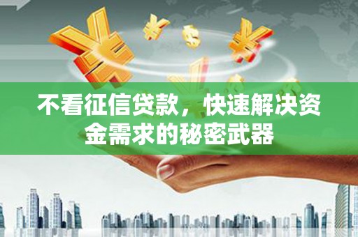岳普湖不看征信贷款，快速解决资金需求的秘密武器